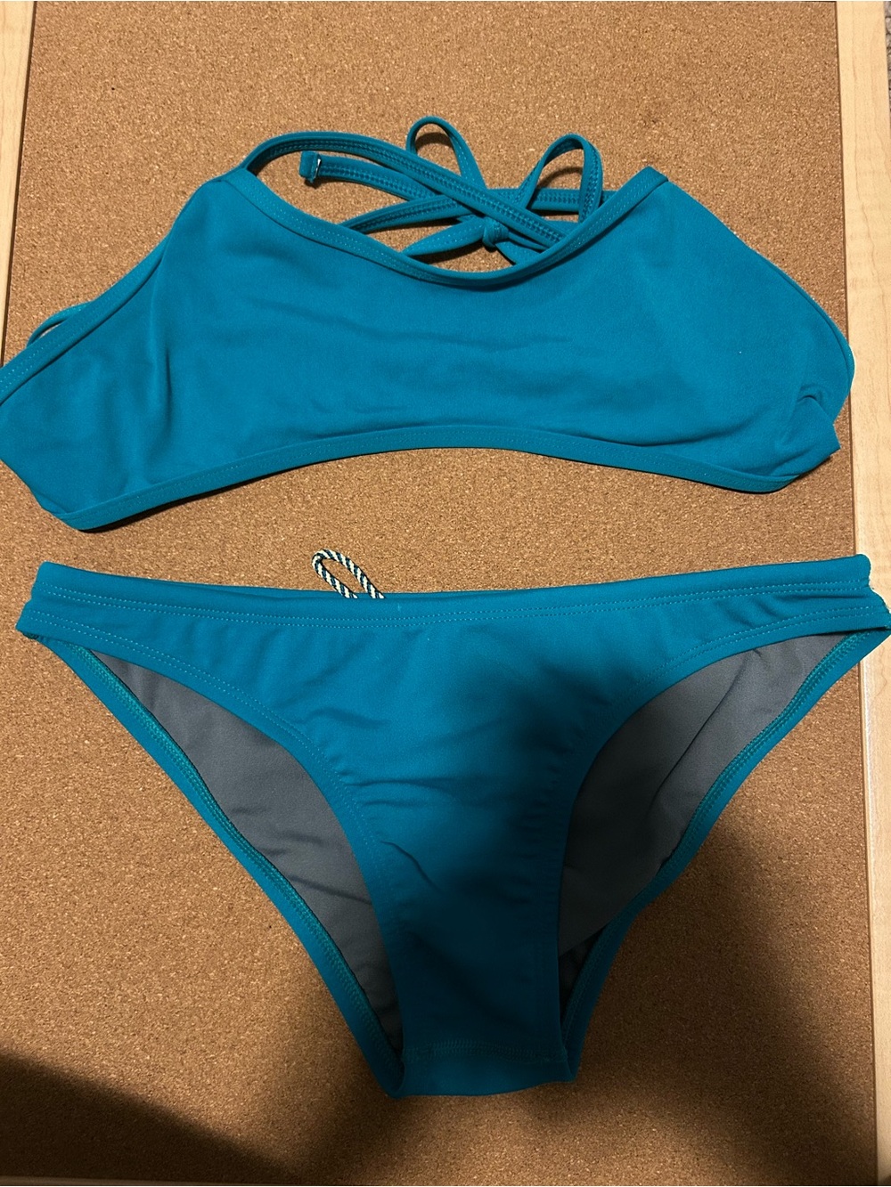 Jolyn Clothing Teal Strappy Two-Piece Bikini